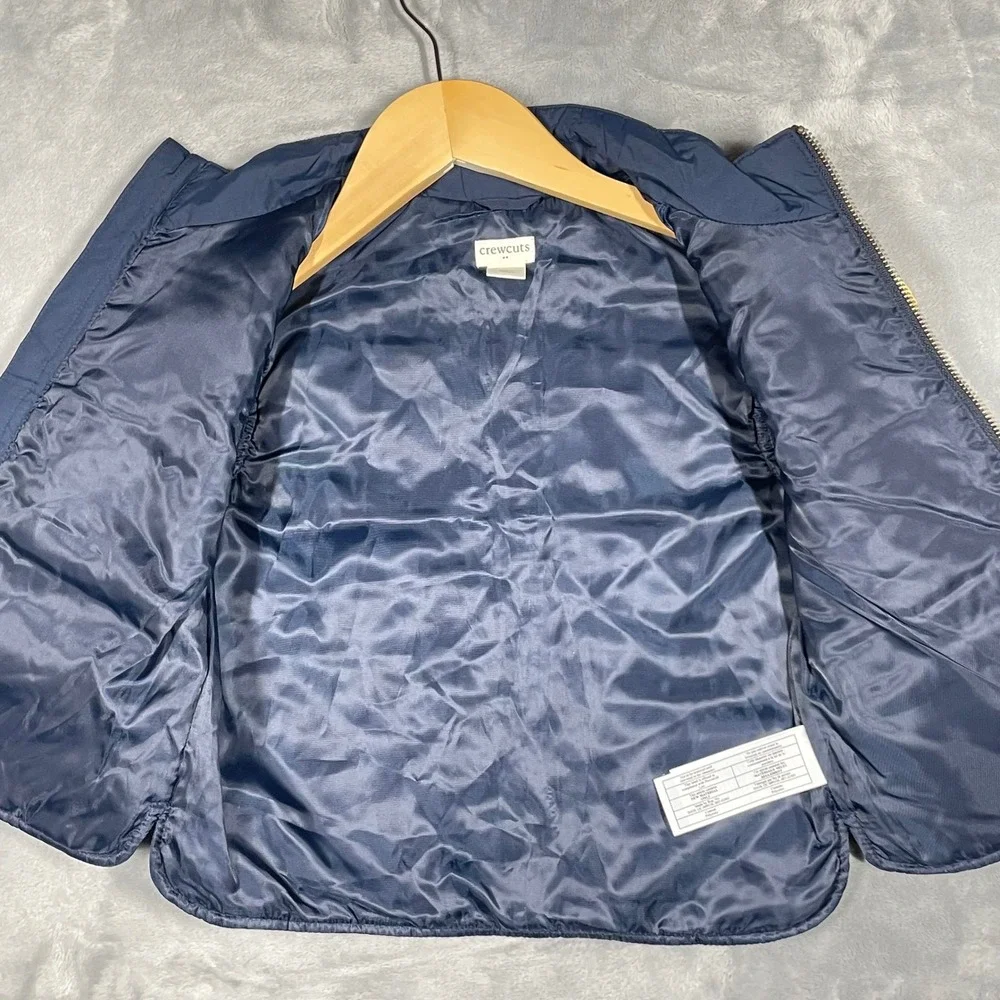 Crewcuts J.Crew Kids Navy Blue Quilted Puffer Vest Size 3 Full Zip Diamond Quilt